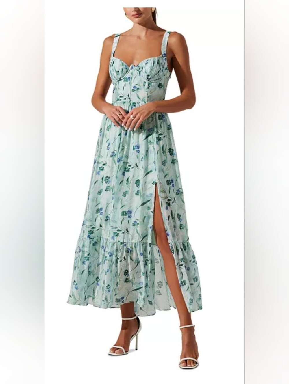 NWOT! ASTR Formal Garden Party Anthro Women's Kelby Corset Fall Maxi Dress Small - Picture 15 of 17